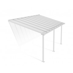 Canopia Olympia Pergola adossée en aluminium 3x5.5 m Blanc