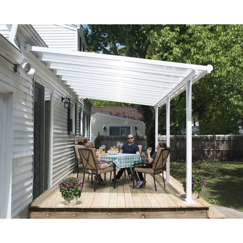 Canopia Olympia Pergola adossée en aluminium 3x5.5 m Blanc Canopia Olympia Pergola adossée en aluminium 3x5.5 m Blanc