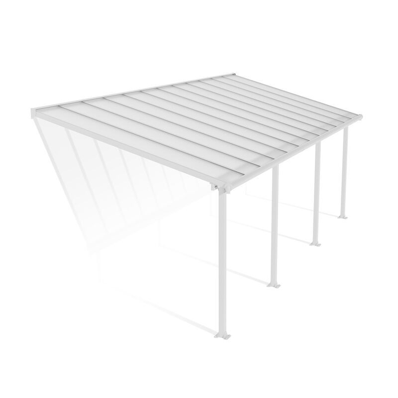 Canopia Olympia Pergola adossée en aluminium 3x7.4 m Blanc Canopia Olympia Pergola adossée en aluminium 3x7.4 m Blanc