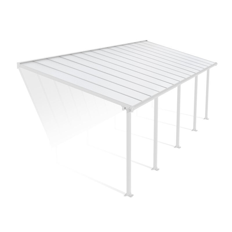 Canopia Olympia Pergola adossée en aluminium 3x8.6 m Blanc Canopia Olympia Pergola adossée en aluminium 3x8.6 m Blanc