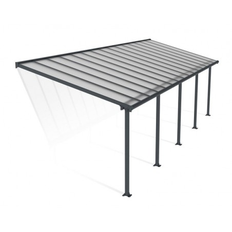 Canopia Olympia Pergola adossée en aluminium 3x9.2 m Gris