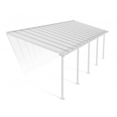 Canopia Olympia Pergola adossée en aluminium 3x9.2 m Blanc
