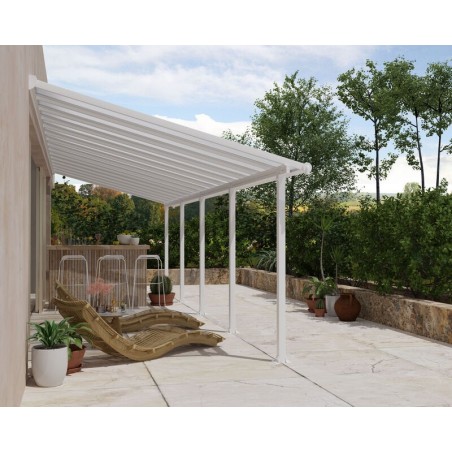 Canopia Olympia Pergola adossée en aluminium 3x9.2 m Blanc