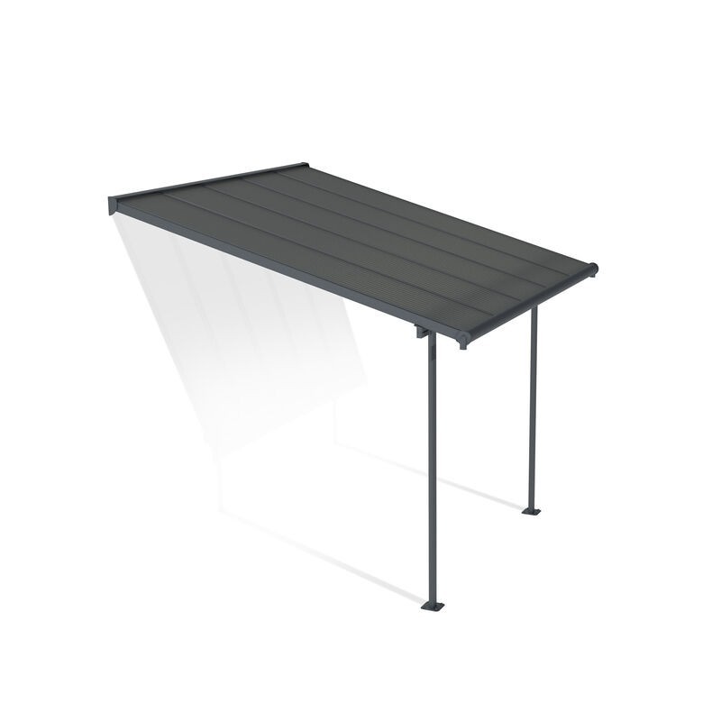 Canopia Capri Pergola adossée en aluminium 3x3 m Gris Canopia Capri Pergola adossée en aluminium 3x3 m Gris