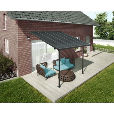 Canopia Capri Pergola adossée en aluminium 3x3 m Gris