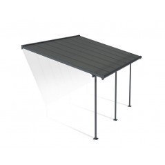 Canopia Capri Pergola adossée en aluminium 3x4.3 m Gris