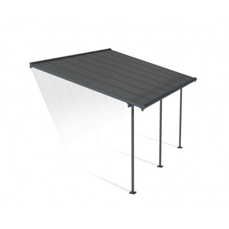 Canopia Capri Pergola adossée en aluminium 3x4.3 m Gris