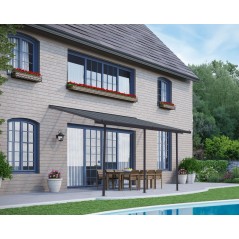 Canopia Capri Pergola adossée en aluminium 3x4.3 m Gris