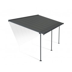 Canopia Capri Pergola adossée en aluminium 3x5.6 m Gris