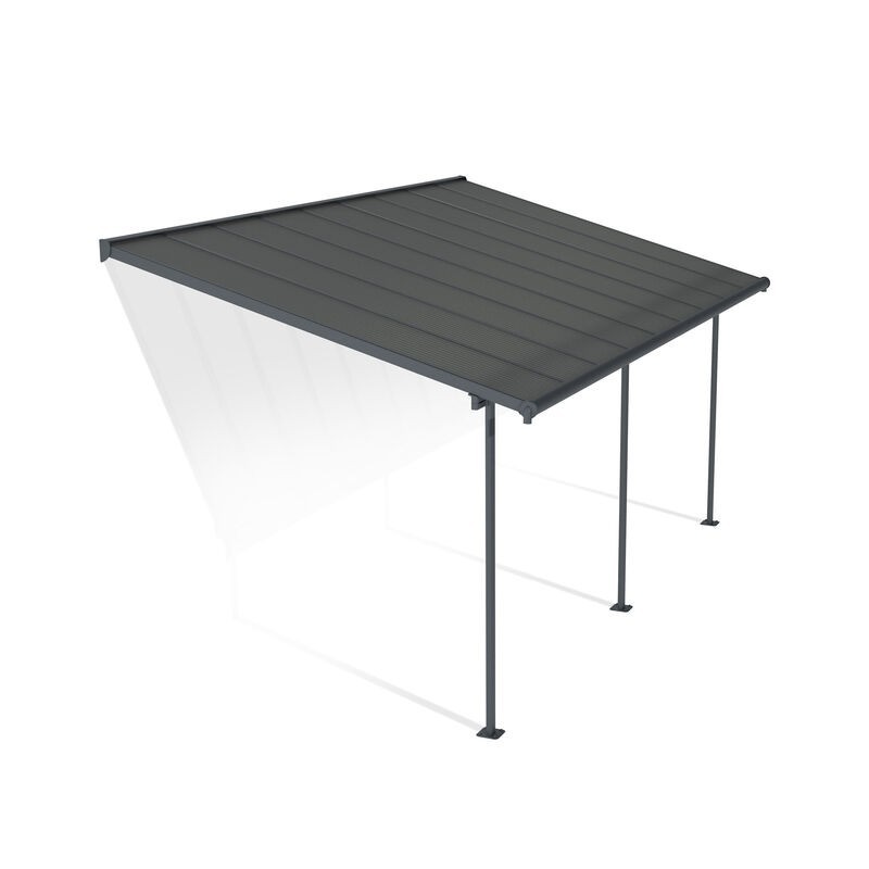 Canopia Capri Pergola adossée en aluminium 3x5.6 m Gris Canopia Capri Pergola adossée en aluminium 3x5.6 m Gris