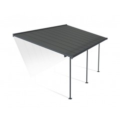 Canopia Capri Pergola adossée en aluminium 3x6.2 m Gris