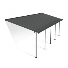 Canopia Capri Pergola adossée en aluminium 3x8.6 m Gris