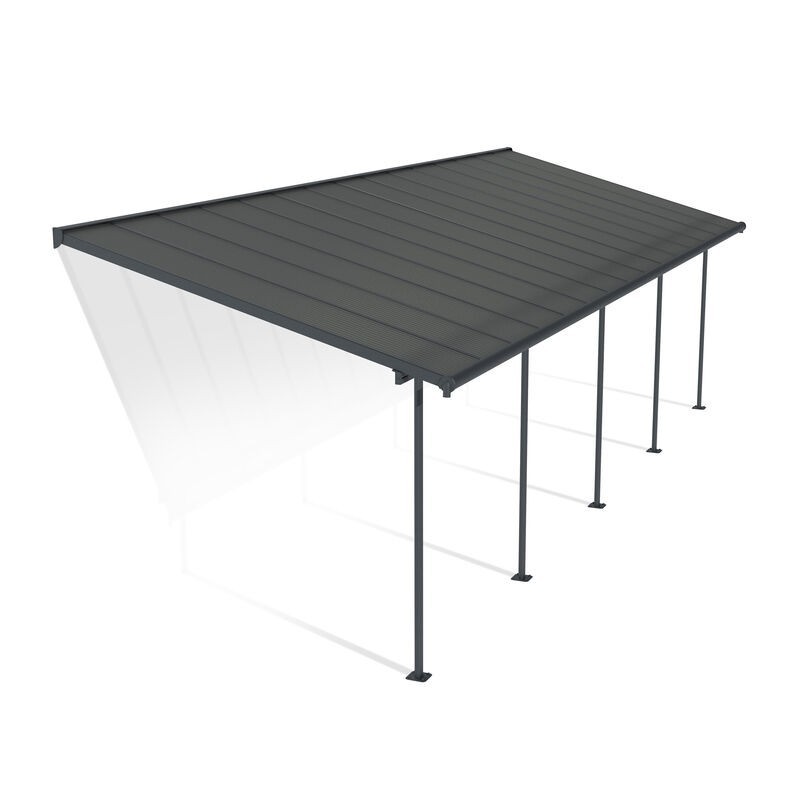 Canopia Capri Pergola adossée en aluminium 3x9.2 m Gris Canopia Capri Pergola adossée en aluminium 3x9.2 m Gris