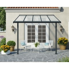 Canopia Sierra Pergola adossée en aluminium 3x3 m Gris