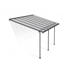 Canopia Pergola Adossée Sierra en Aluminium 3X4,3 m Gris