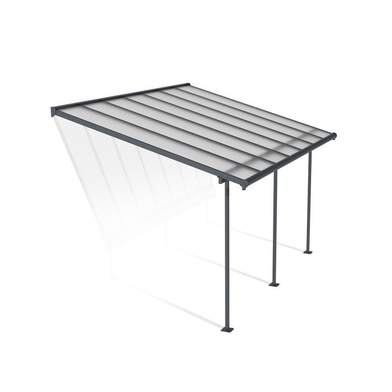 Canopia Sierra Patio Cover in Aluminium 3x4.3 m Grey