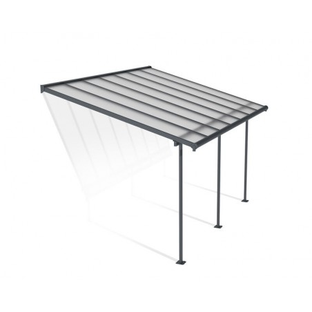 Canopia Sierra Pergola adossée en aluminium 3x4.3 m Gris