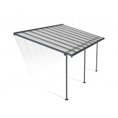 Canopia Sierra Pergola adossée en aluminium 3x5.6 m Gris