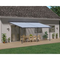 Canopia Sierra Pergola adossée en aluminium 3x6.2 m Gris