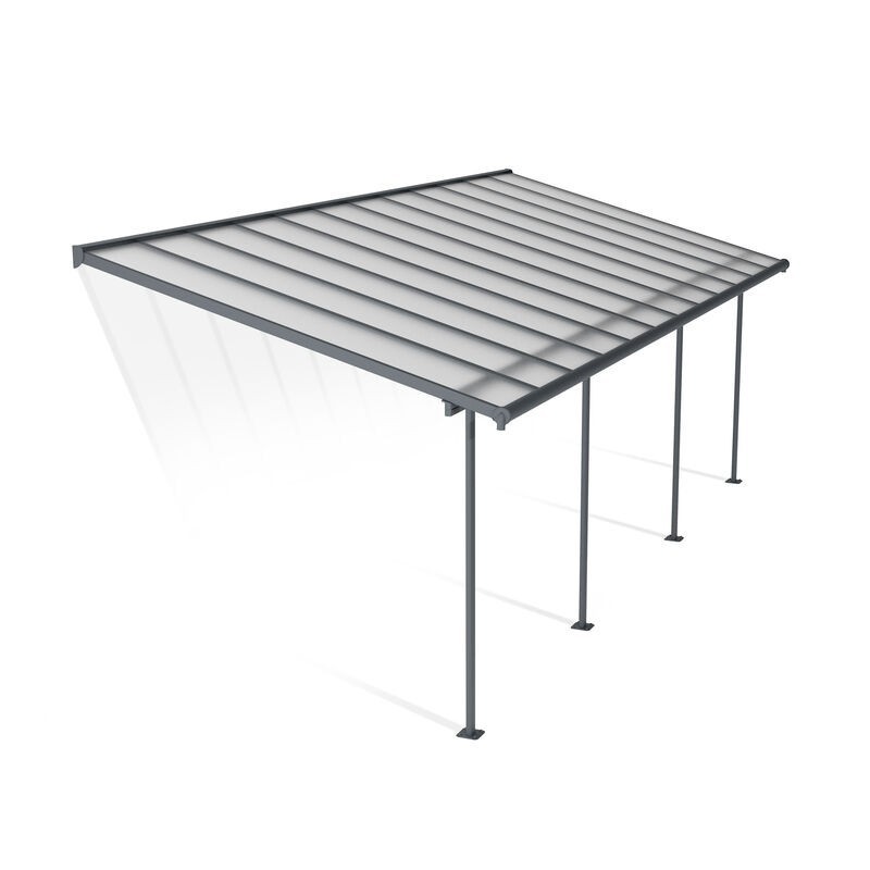 Canopia Sierra Pergola adossée en aluminium 3x7.4 m Gris Canopia Sierra Pergola adossée en aluminium 3x7.4 m Gris