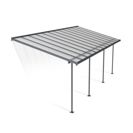 Canopia Sierra Pergola adossée en aluminium 3x7.4 m Gris