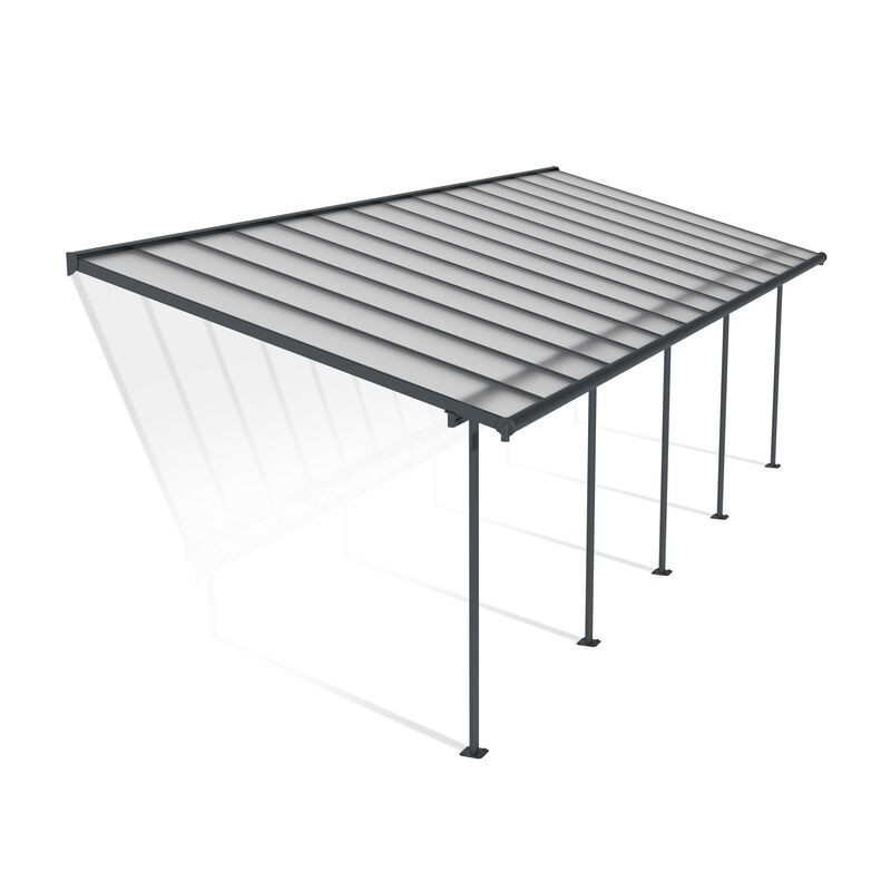 Canopia Sierra Pergola adossée en aluminium 3x8.6 m Gris Canopia Sierra Pergola adossée en aluminium 3x8.6 m Gris