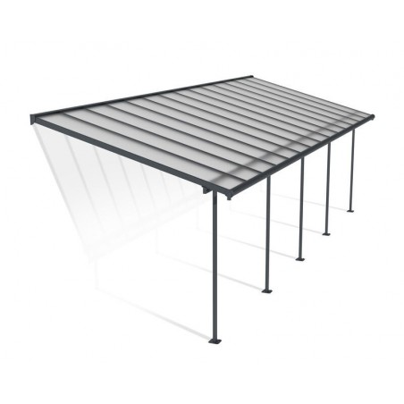 Canopia Sierra Pergola adossée en aluminium 3x8.6 m Gris