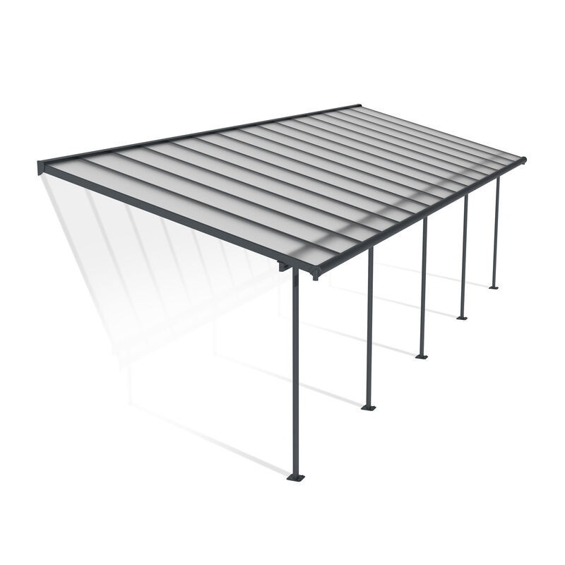 Canopia Sierra Pergola adossée en aluminium 3x9.2 m Gris Canopia Sierra Pergola adossée en aluminium 3x9.2 m Gris