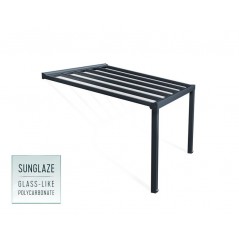 Canopia Stockholm Pergola adossée en aluminium 3.4x3.7 m