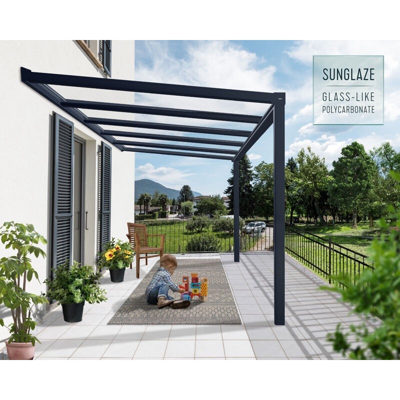 Canopia Stockholm Pergola adossée en aluminium 3.4x3.7 m Canopia Stockholm Pergola adossée en aluminium 3.4x3.7 m