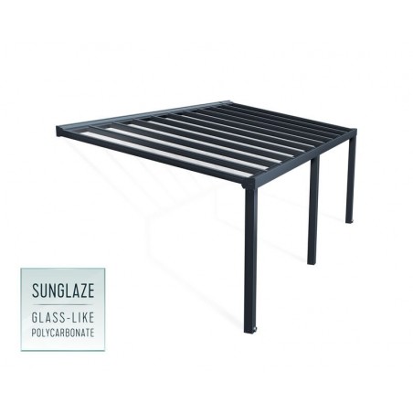 Canopia Stockholm Pergola adossée en aluminium 3.4x7.3 m