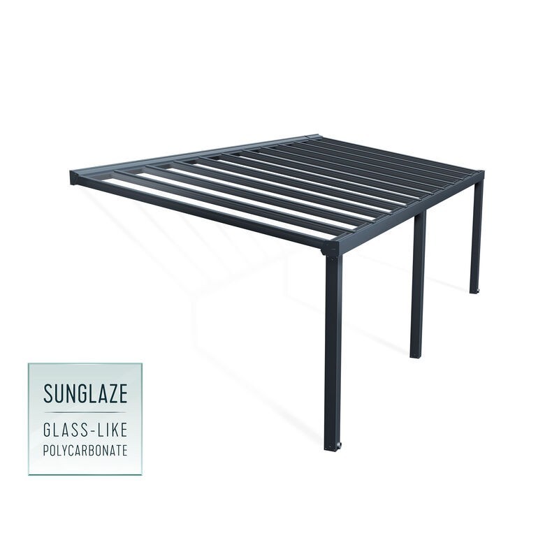 Canopia Stockholm Premium Aluminum Leaning Pergola 3.4X8 m Transparent Canopia Stockholm Premium Aluminum Leaning Pergola 3.4X8 m Transparent