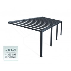 Canopia Stockholm Pergola adossée en aluminium 3.4x9.5 m