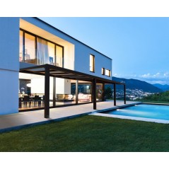 Canopia Stockholm Pergola adossée en aluminium 3.4x9.5 m