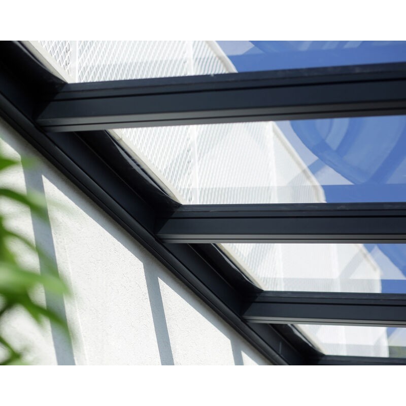 Canopia Pergola Inclinée Stockholm Premium Aluminium 3,4X9,5 m Transparente