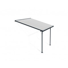 Canopia Feria Pergola adossée en aluminium 3x3 m Gris