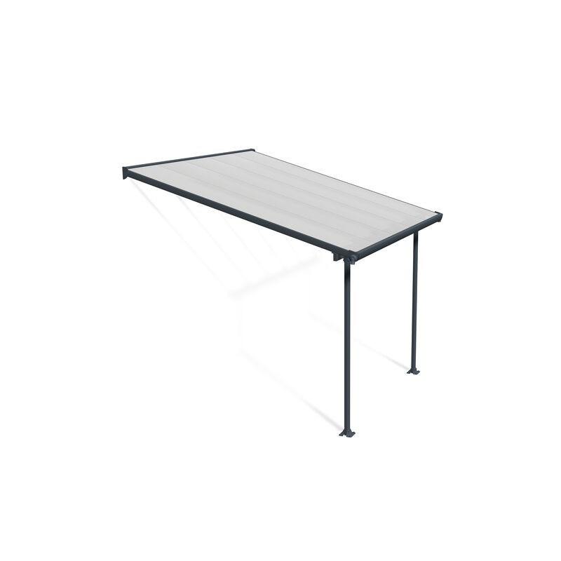 Canopia Feria Pergola adossée en aluminium 3x3 m Gris Canopia Feria Pergola adossée en aluminium 3x3 m Gris