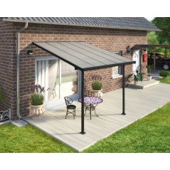 Canopia Feria Pergola adossée en aluminium 3x3 m Gris