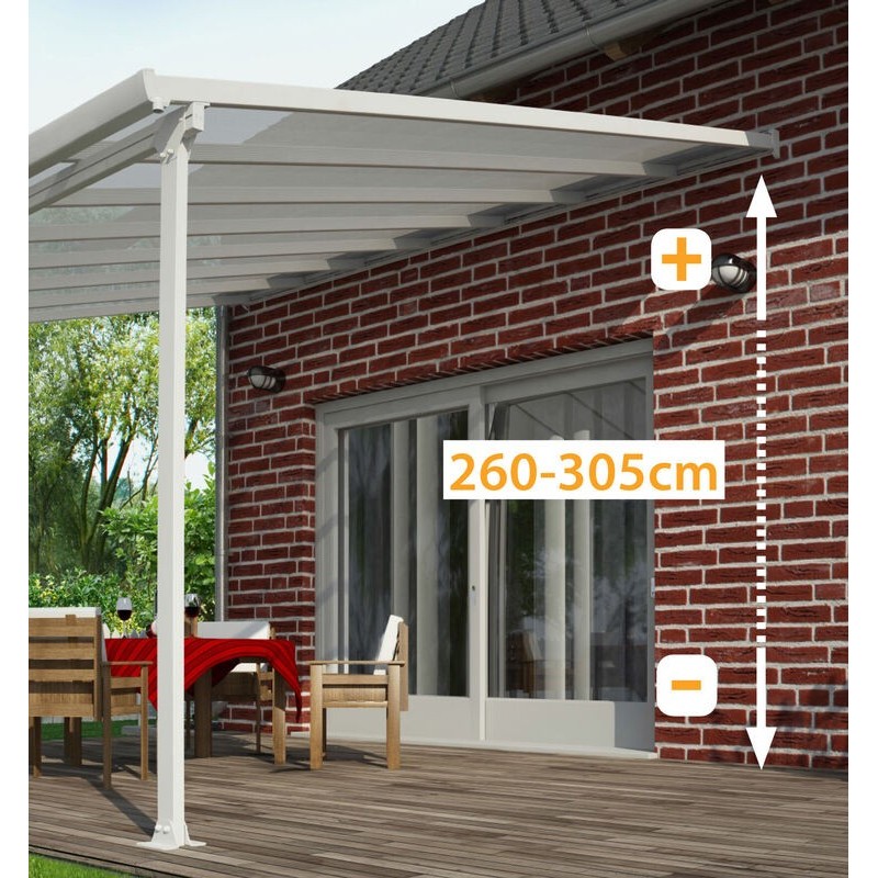 Canopia Feria Pergola adossée en aluminium 3x3 m Gris Canopia Feria Pergola adossée en aluminium 3x3 m Gris
