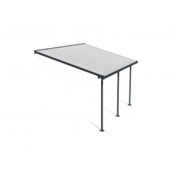 Canopia Feria Pergola adossée en aluminium 3x4.3 m Gris