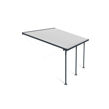 Canopia Feria Pergola adossée en aluminium 3x4.3 m Gris
