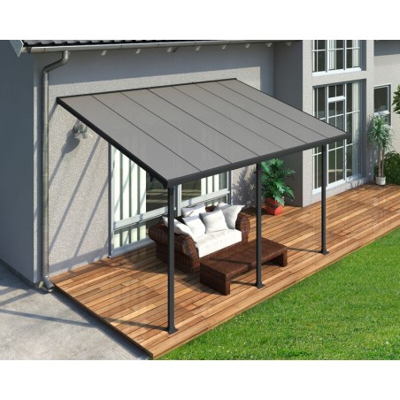 Canopia Feria Pergola adossée en aluminium 3x4.3 m Gris