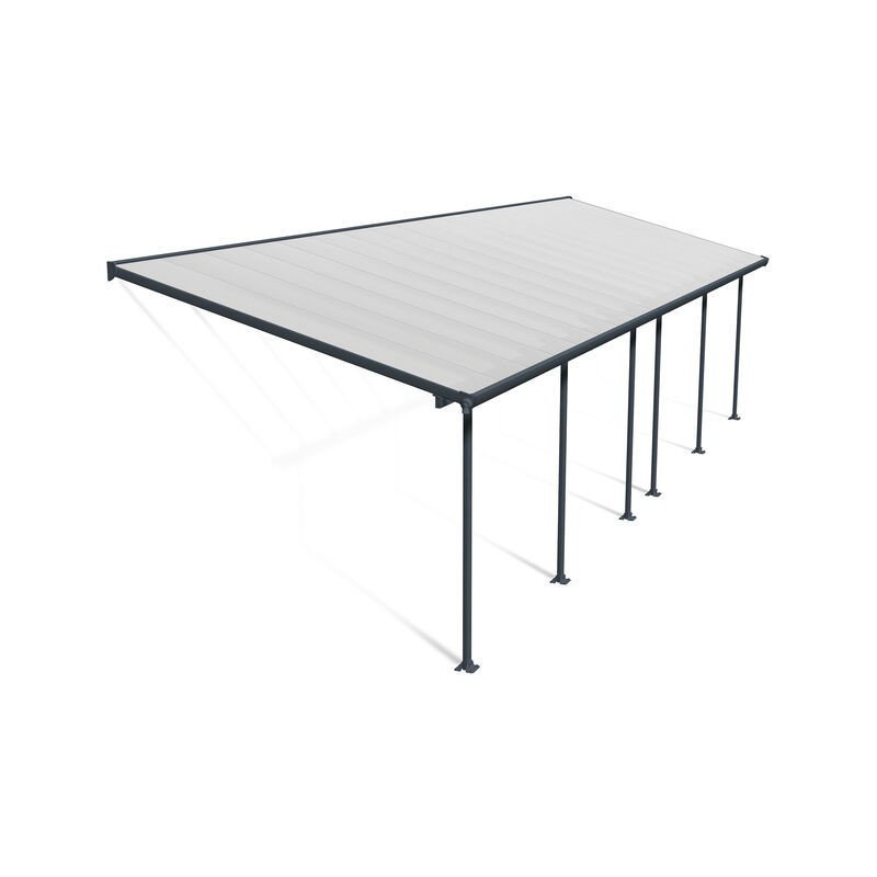Canopia Feria Pergola adossée en aluminium 3x9.7 m Gris Canopia Feria Pergola adossée en aluminium 3x9.7 m Gris