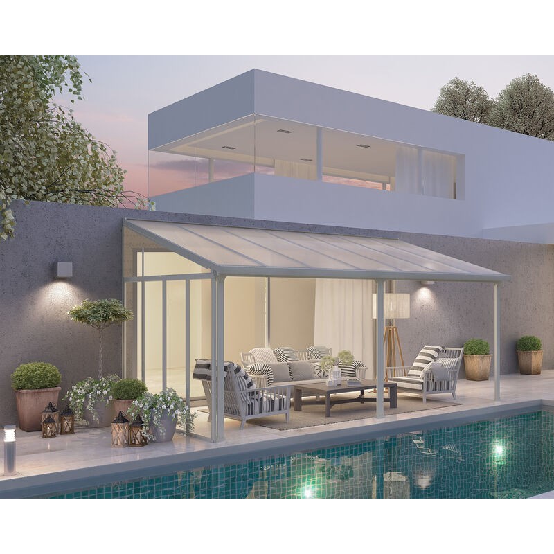 Canopia 3 m Paroi latérale pour pergola Blanc
