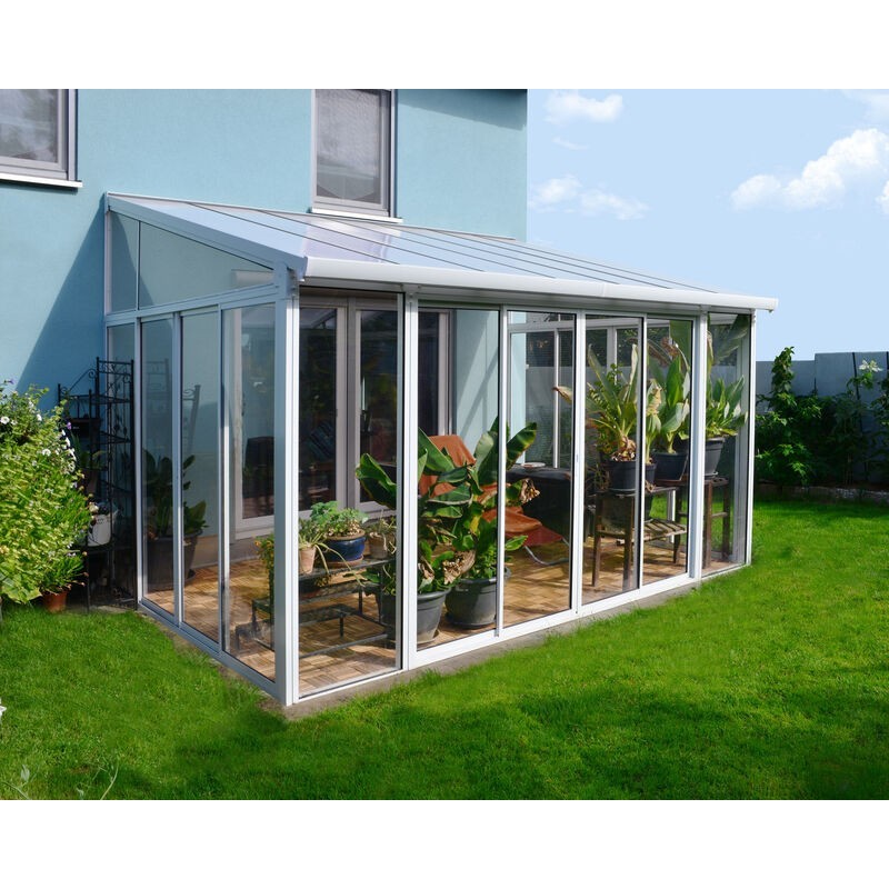 Canopia San Remo Véranda en aluminium 3x4.4 m Blanc Canopia San Remo Véranda en aluminium 3x4.4 m Blanc