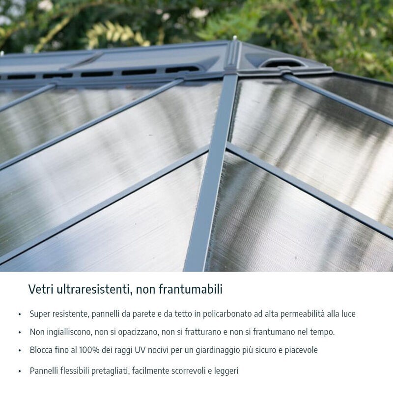 Canopia San Remo Véranda en aluminium 3x3 m Gris Canopia San Remo Véranda en aluminium 3x3 m Gris