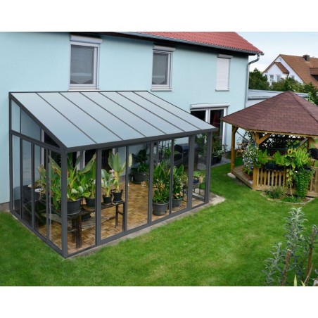 Canopia San Remo Véranda en aluminium 3x4.4 m Gris