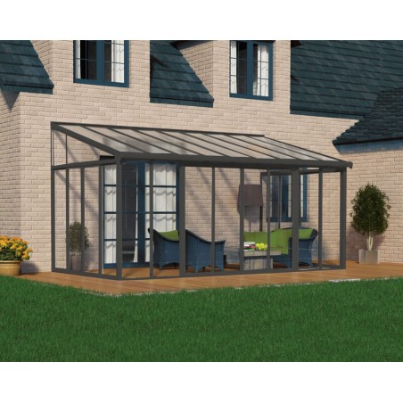 Canopia San Remo Véranda en aluminium 3x5.6 m Gris