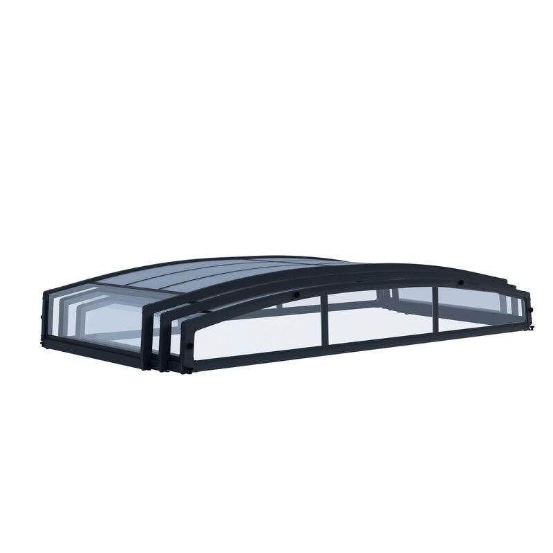 Canopia Majorca Abri de piscine télescopique en polycarbonate et aluminium 6x4 m Canopia Majorca Abri de piscine télescopique en polycarbonate et aluminium 6x4 m