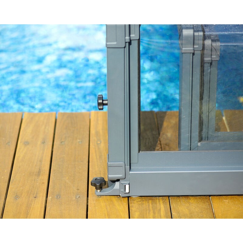 Canopia Majorca Abri de piscine télescopique en polycarbonate et aluminium 6x4 m Canopia Majorca Abri de piscine télescopique en polycarbonate et aluminium 6x4 m
